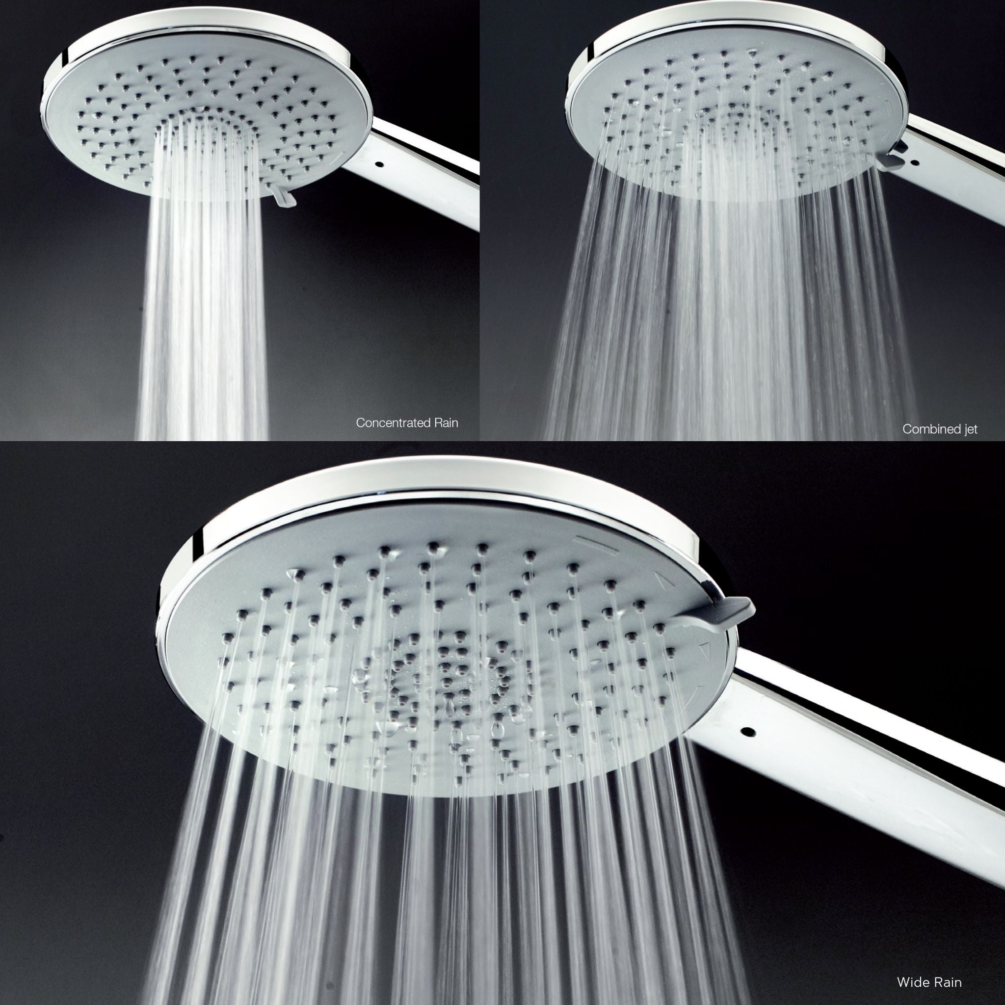 Greenjet-hand shower 110mm chrome with 3-beam technology